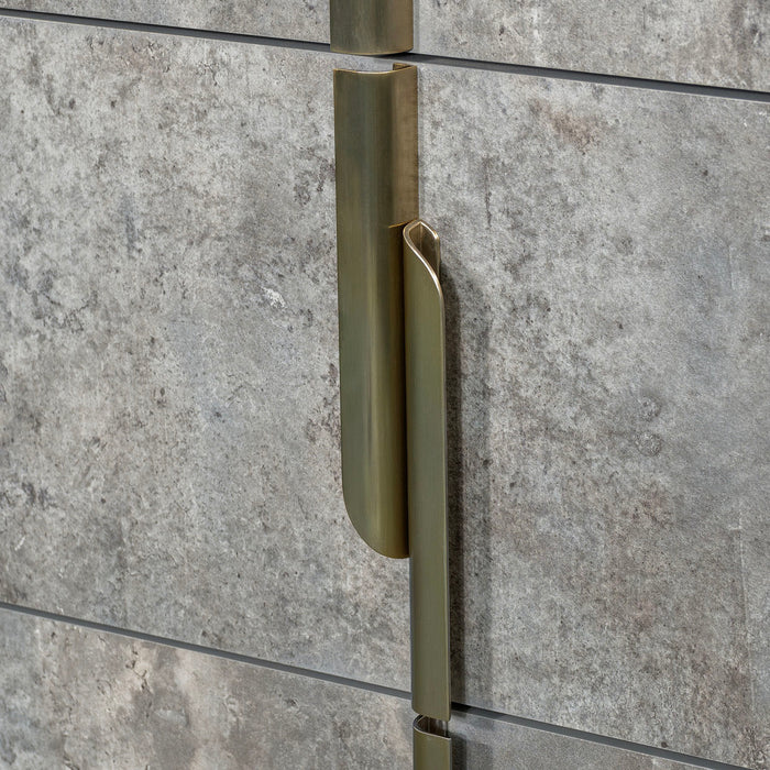 AICO Furniture - Pavira 6 Piece Queen Bedroom Set in Stone - 9023012QN03-042-837-6SET - GreatFurnitureDeal