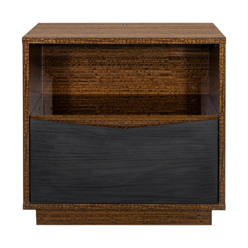 AICO Furniture - Kayner 1-Drawer Nightstand in Charcoal - 9024040-838 - GreatFurnitureDeal