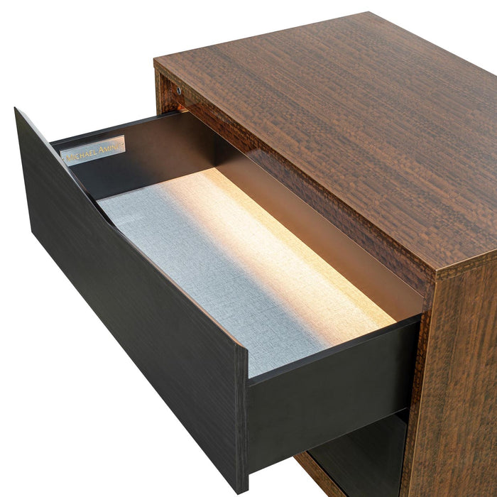 AICO Furniture - Kayner 2-Drawer Nightstand in Charcoal - 9024042-838 - GreatFurnitureDeal