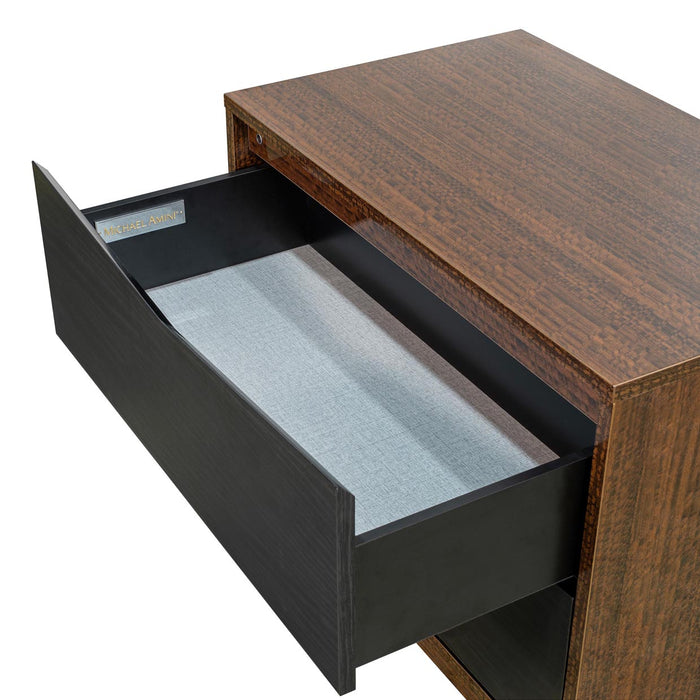 AICO Furniture - Kayner 2-Drawer Nightstand in Charcoal - 9024042-838 - GreatFurnitureDeal