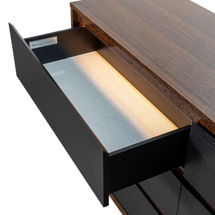 AICO Furniture - Kayner Dresser With Wall Mirror in Charcoal - 9024050SA-60-838 - GreatFurnitureDeal