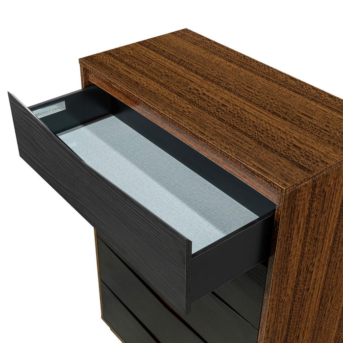 AICO Furniture - Kayner 5-Drawer Chest in Charcoal - 9024070SA-838 - GreatFurnitureDeal