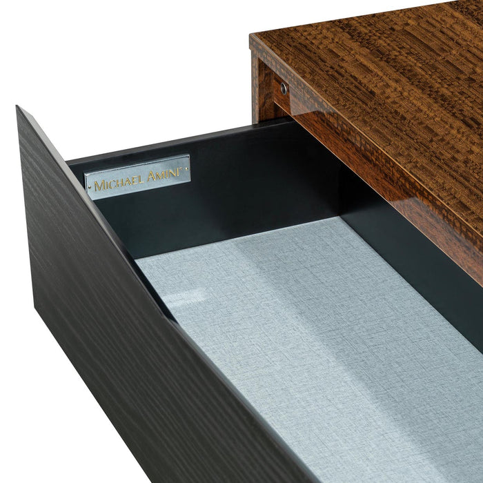 AICO Furniture - Kayner 6 Piece Queen Bedroom Set in Charcoal - 9024012QN3-042-838-6SET