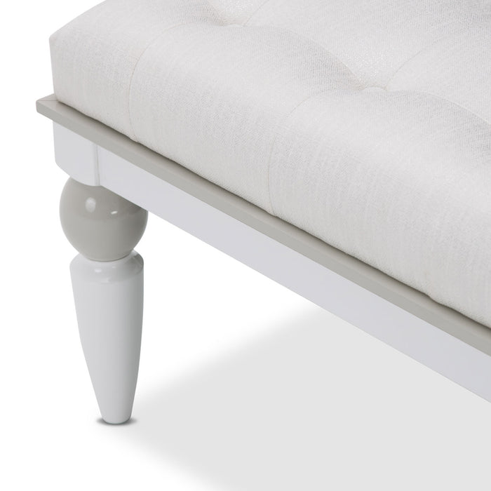 AICO Furniture - Sky Tower"Bedside Bench"Cloud White  - 9025694-108 - GreatFurnitureDeal