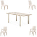 AICO Furniture - Lotus Bay 5 Piece Narrow Dining Table Set in Sand - 9030000-138-5SET - GreatFurnitureDeal