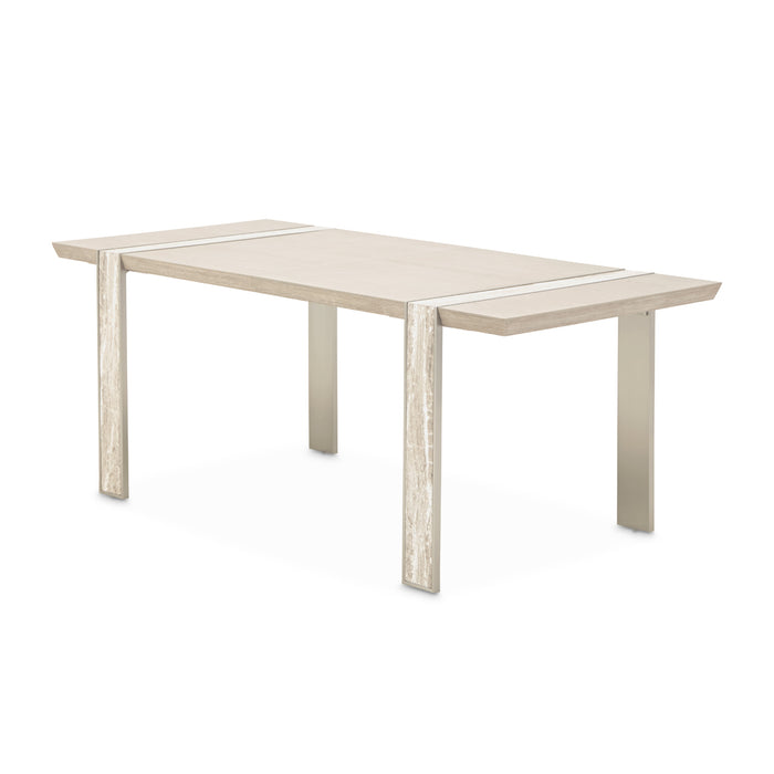 AICO Furniture - Lotus Bay 5 Piece Narrow Dining Table Set in Sand - 9030000-138-5SET - GreatFurnitureDeal