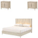 AICO Furniture - Lotus Bay 3 Piece King Bedroom Set in Sand - 9030000EK3-138-3SET - GreatFurnitureDeal