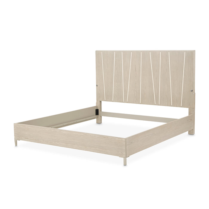 AICO Furniture - Lotus Bay King Bed with LED Lights in Sand - 9030000EK3-138 - GreatFurnitureDeal