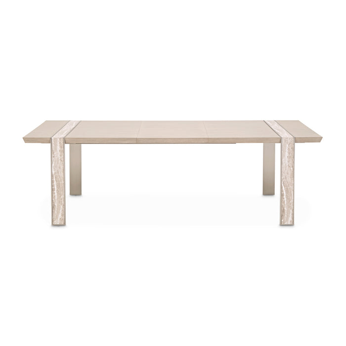 AICO Furniture - Lotus Bay 7 Piece Wide Dining Table Set in Sand - 9030002-138-7SET - GreatFurnitureDeal