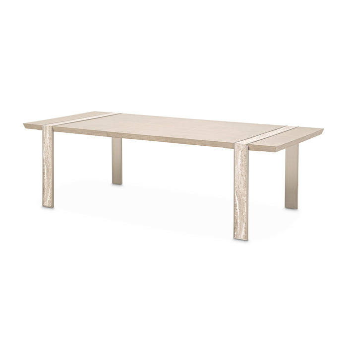 AICO Furniture - Lotus Bay 7 Piece Wide Dining Table Set in Sand - 9030002-138-7SET - GreatFurnitureDeal