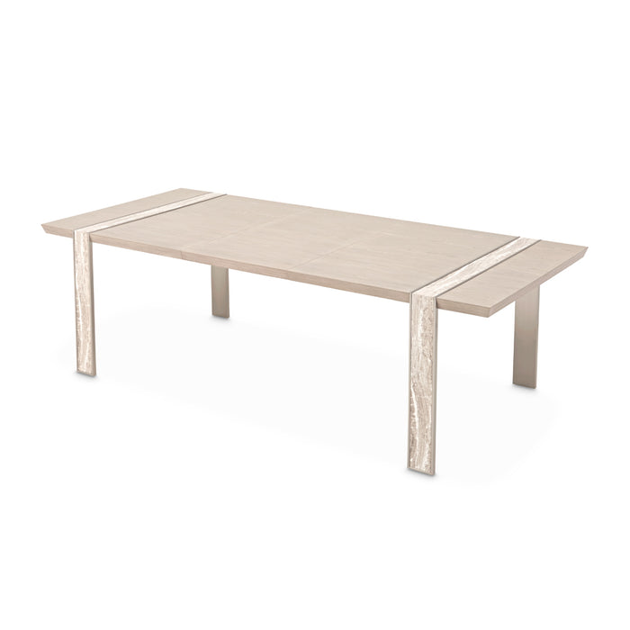 AICO Furniture - Lotus Bay 7 Piece Wide Dining Table Set in Sand - 9030002-138-7SET - GreatFurnitureDeal