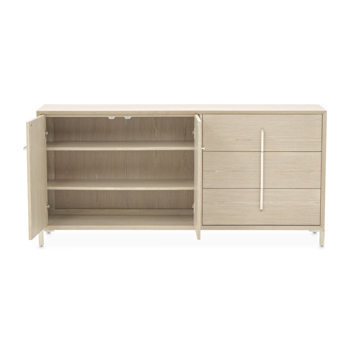 AICO Furniture - Lotus Bay Sideboard with Mirror in Sand - 9030007-260-138 - GreatFurnitureDeal