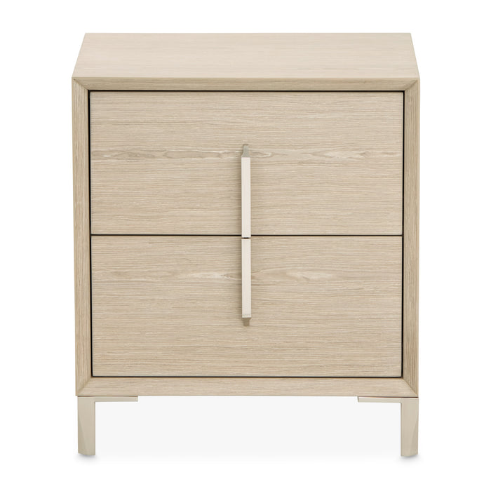 AICO Furniture - Lotus Bay Small Nightstand in Sand - 9030040-138 - GreatFurnitureDeal