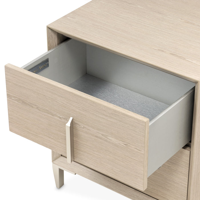 AICO Furniture - Lotus Bay Small Nightstand in Sand - 9030040-138 - GreatFurnitureDeal