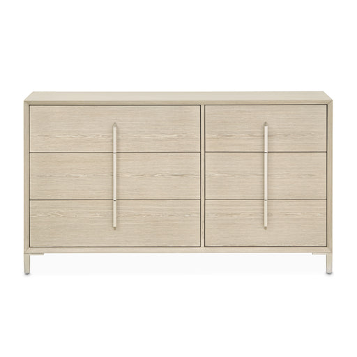 AICO Furniture - Lotus Bay Small Dresser with Mirror in Sand - 9030050SA-260-138 - GreatFurnitureDeal