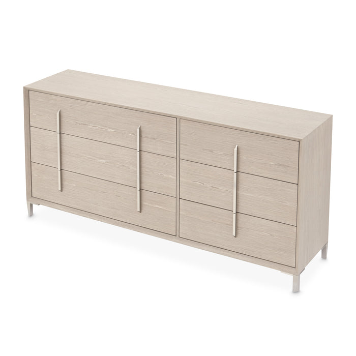 AICO Furniture - Lotus Bay 6 Piece Queen Bedroom Set in Sand - 9030000QN3-138-6SET