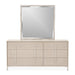 AICO Furniture - Lotus Bay Large Dresser with Mirror in Sand - 9030051SA-260-138 - GreatFurnitureDeal