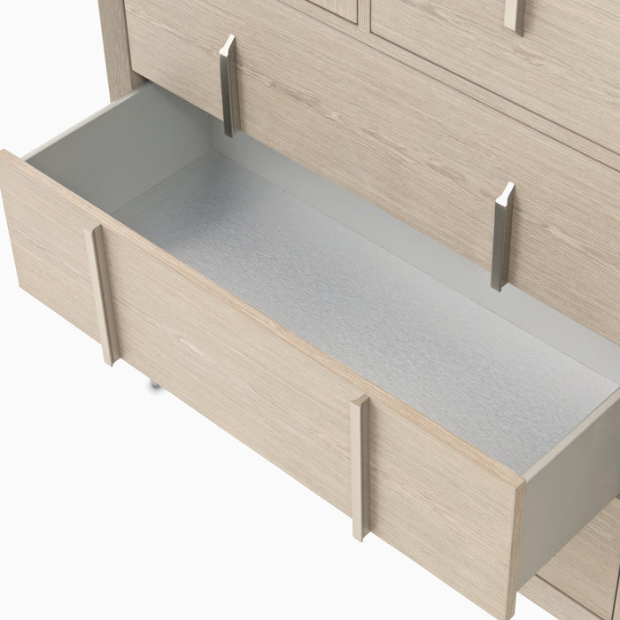 AICO Furniture - Lotus Bay 5-Drawer Chest in Sand - 9030070SA-138 - GreatFurnitureDeal