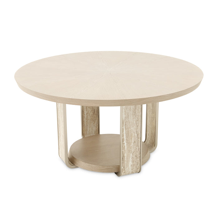 AICO Furniture - Lotus Bay 60'' Round Dining Table in Sand - 9030101-138 - GreatFurnitureDeal
