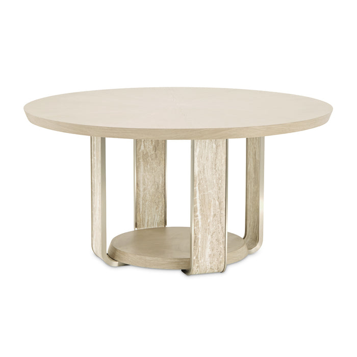 AICO Furniture - Lotus Bay 60'' Round Dining Table in Sand - 9030101-138 - GreatFurnitureDeal