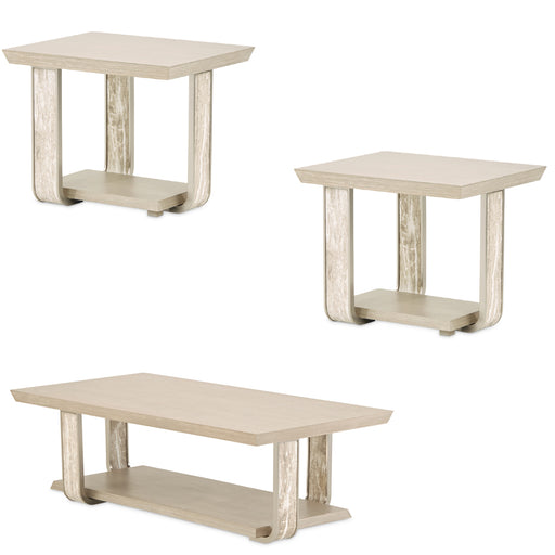 AICO Furniture - Lotus Bay 3 Piece Occasional Table Set in Sand - 9030201-202-138 - GreatFurnitureDeal