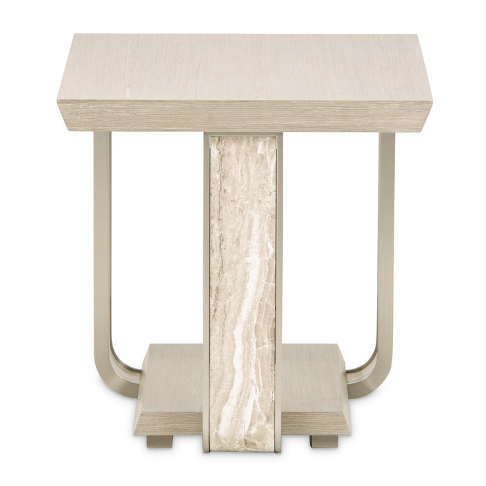 AICO Furniture - Lotus Bay End Table in Sand - 9030202-138 - GreatFurnitureDeal