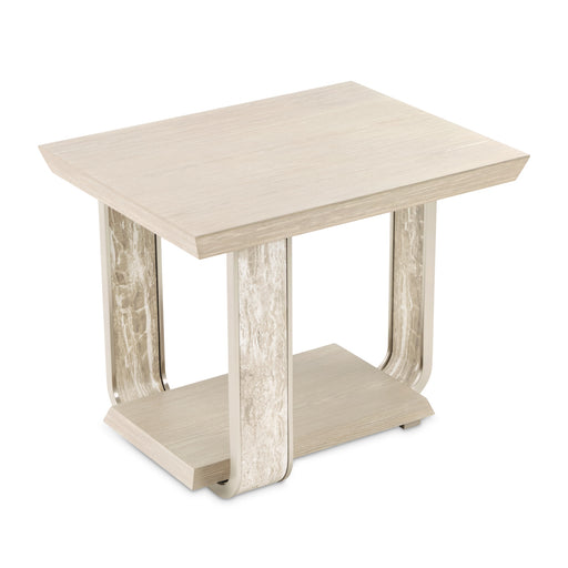 AICO Furniture - Lotus Bay End Table in Sand - 9030202-138 - GreatFurnitureDeal