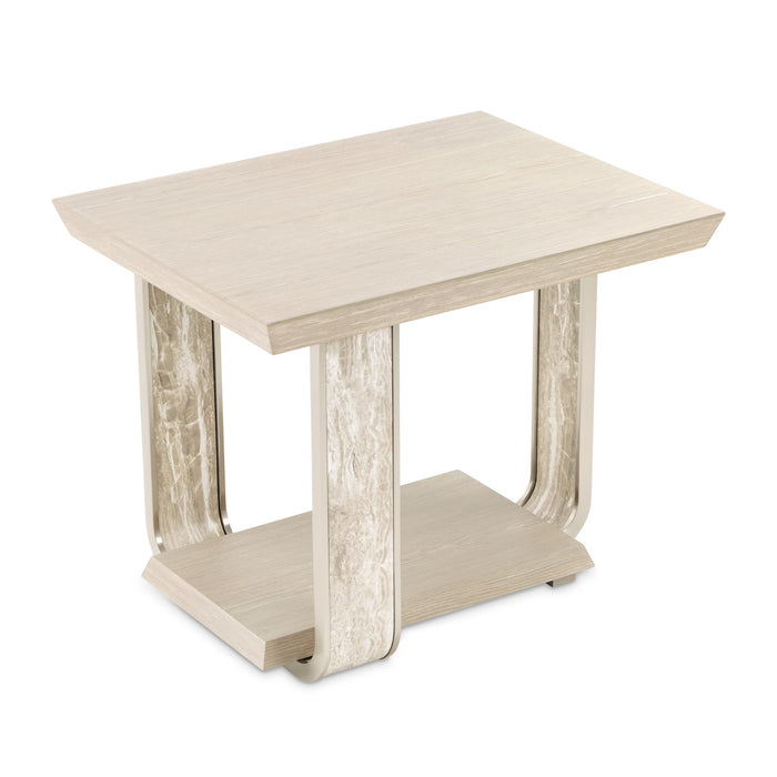 AICO Furniture - Lotus Bay End Table in Sand - 9030202-138 - GreatFurnitureDeal