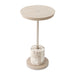 AICO Furniture - Lotus Bay Chairside Table in Sand - 9030222-138 - GreatFurnitureDeal