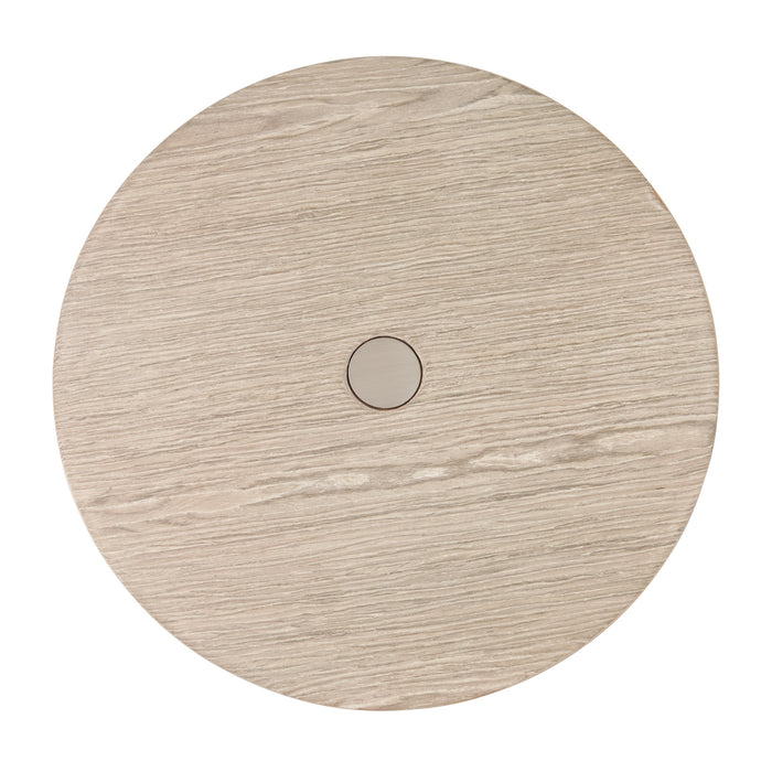 AICO Furniture - Lotus Bay Chairside Table in Sand - 9030222-138 - GreatFurnitureDeal