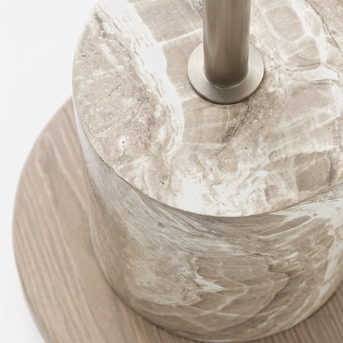 AICO Furniture - Lotus Bay Chairside Table in Sand - 9030222-138 - GreatFurnitureDeal