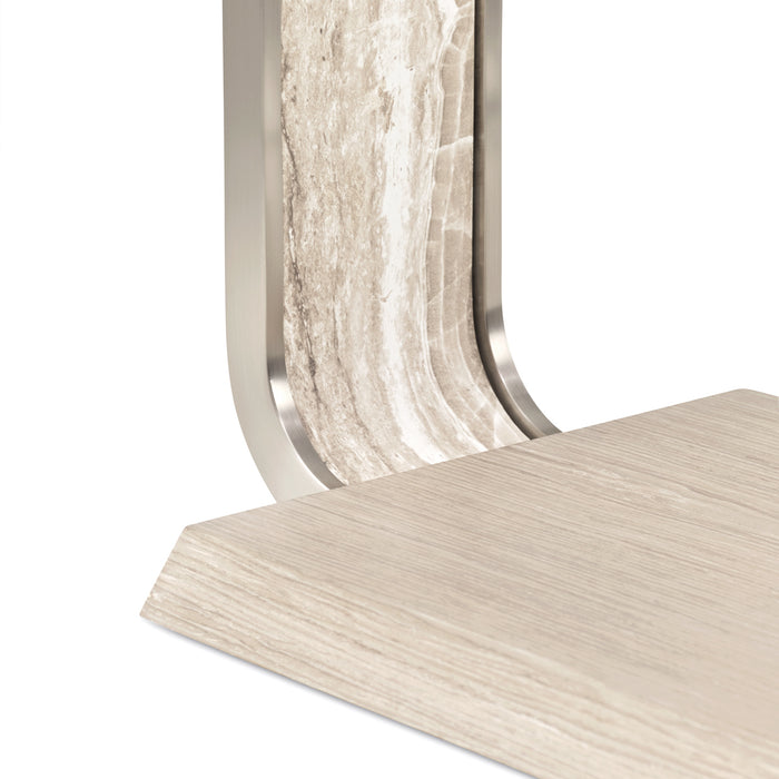 AICO Furniture - Lotus Bay C-Shaped Accent Table in Sand - 9030224-138 - GreatFurnitureDeal