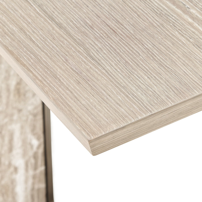 AICO Furniture - Lotus Bay C-Shaped Accent Table in Sand - 9030224-138 - GreatFurnitureDeal