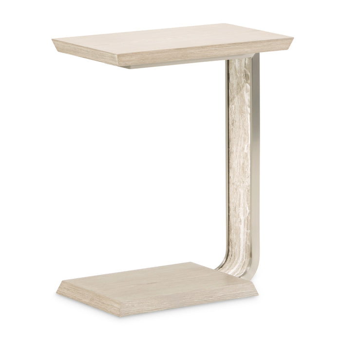 AICO Furniture - Lotus Bay C-Shaped Accent Table in Sand - 9030224-138 - GreatFurnitureDeal