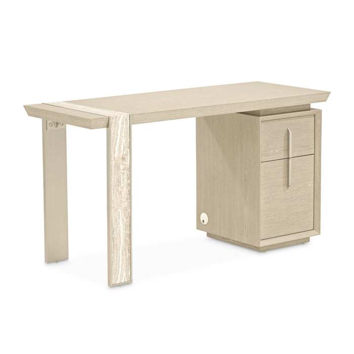 AICO Furniture - Lotus Bay Vanity Desk in Sand - 9030277-138 - GreatFurnitureDeal
