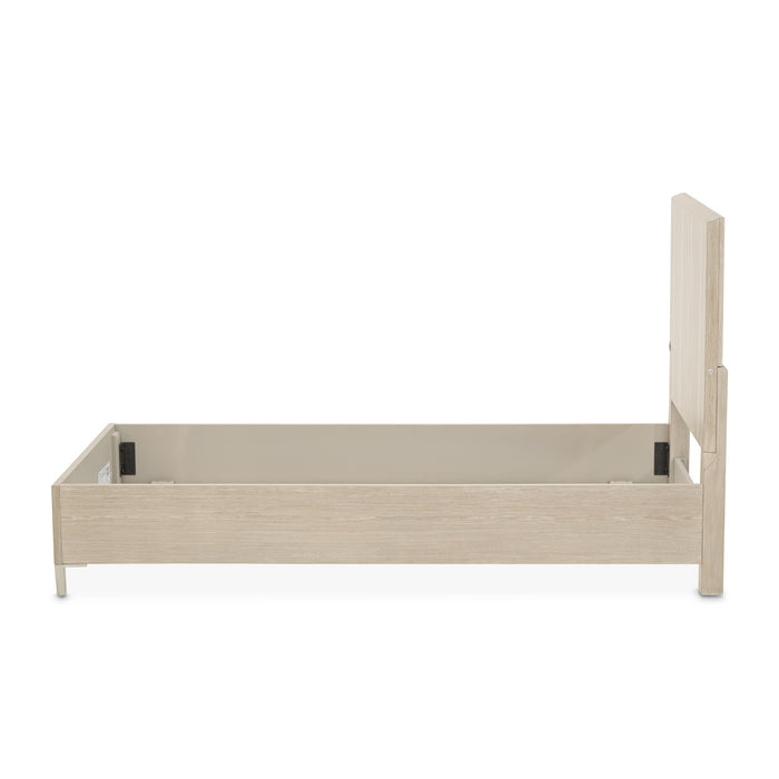 AICO Furniture - Lotus Bay 5 Piece Twin Panel Bedroom Set with LED Lights in Sand - 9030713TN-138-5SET - GreatFurnitureDeal