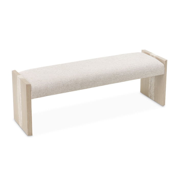 AICO Furniture - Lotus Bay Accent Bench in Sand - 9030904-138 - GreatFurnitureDeal