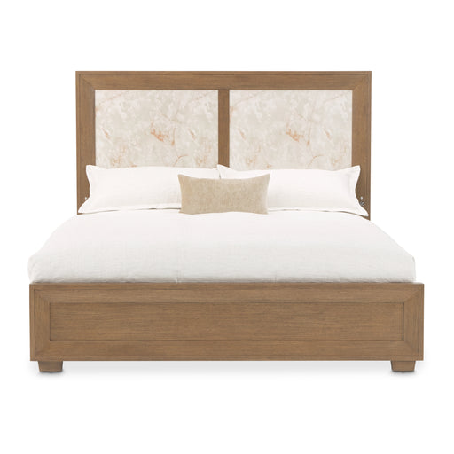 AICO Furniture - Portrait Queen Panel Bed with LED Lights in Sienna Brown - 9031000QN3-225 - GreatFurnitureDeal