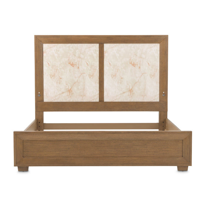 AICO Furniture - Portrait Queen Panel Bed with LED Lights in Sienna Brown - 9031000QN3-225 - GreatFurnitureDeal