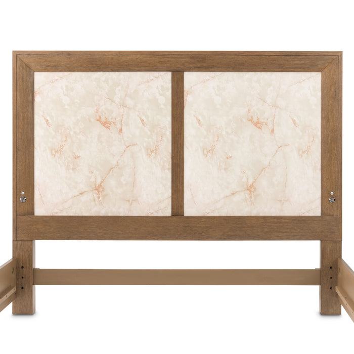 AICO Furniture - Portrait Queen Panel Bed with LED Lights in Sienna Brown - 9031000QN3-225 - GreatFurnitureDeal