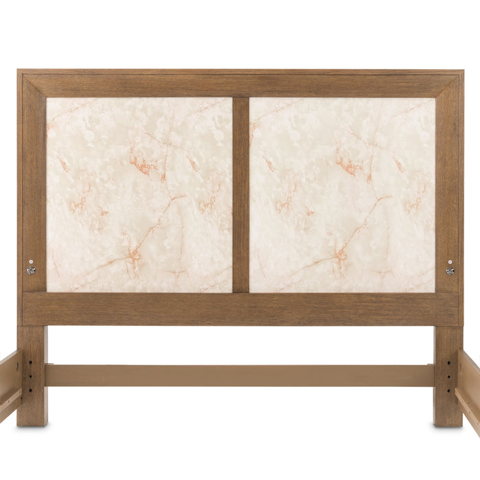 AICO Furniture - Portrait King Panel Bed with LED Lights in Sienna Brown - 9031000EK3-225 - GreatFurnitureDeal