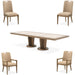 AICO Furniture - Portrait 5 Piece Dining Room Set in Sienna Brown - 9031002-225-5SET - GreatFurnitureDeal
