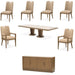 AICO Furniture - Portrait 8 Piece Dining Room Set in Sienna Brown - 9031002-225-8SET - GreatFurnitureDeal