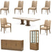 AICO Furniture - Portrait 9 Piece Dining Room Set in Sienna Brown - 9031002-225-9SET - GreatFurnitureDeal