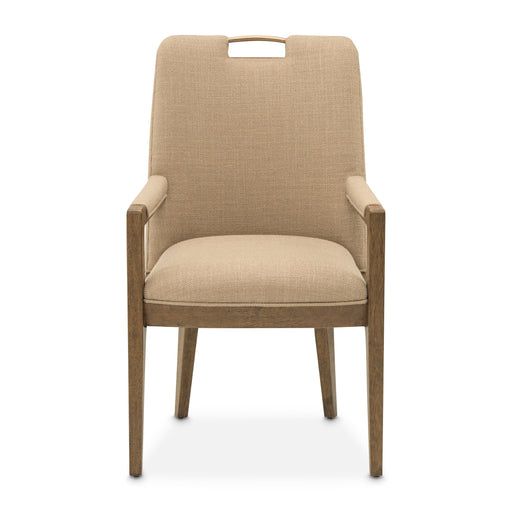 AICO Furniture - Portrait Dining Arm Chair in Sienna Brown (Set of 2) - 9031004A-225 - GreatFurnitureDeal