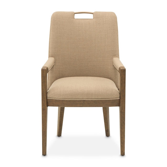 AICO Furniture - Portrait Dining Arm Chair in Sienna Brown (Set of 2) - 9031004A-225 - GreatFurnitureDeal