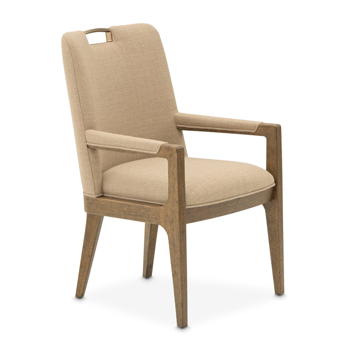 AICO Furniture - Portrait Dining Arm Chair in Sienna Brown (Set of 2) - 9031004A-225 - GreatFurnitureDeal