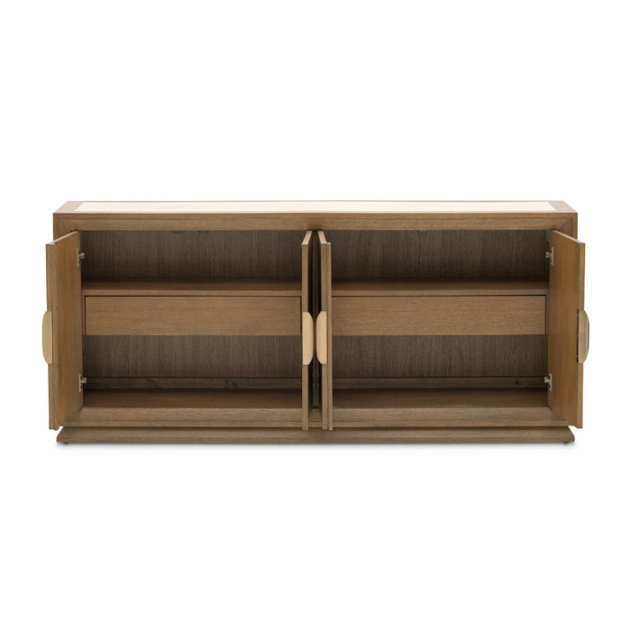 AICO Furniture - Portrait Sideboard with LED Lights in Sienna Brown - 9031007-225 - GreatFurnitureDeal