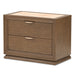 AICO Furniture - Portrait 2-Drawer Nightstand with LED Lights in Sienna Brown - 9031042-225 - GreatFurnitureDeal