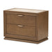 AICO Furniture - Portrait 2-Drawer Nightstand with LED Lights in Sienna Brown - 9031042-225 - GreatFurnitureDeal